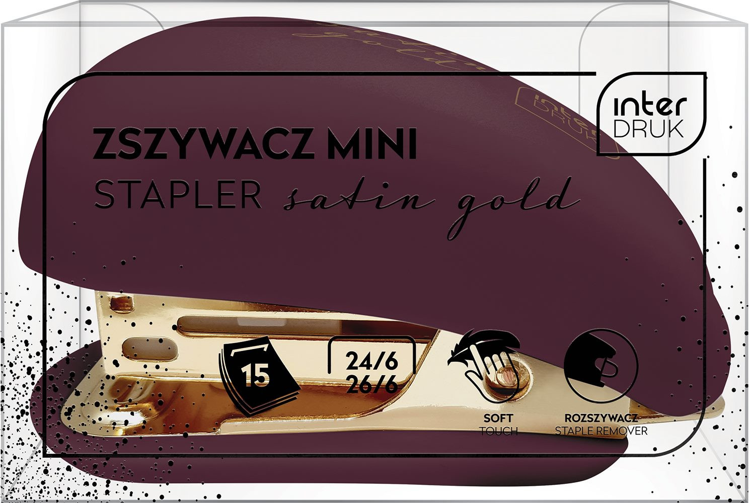 Zszywacz mini Satin Gold Interdruk